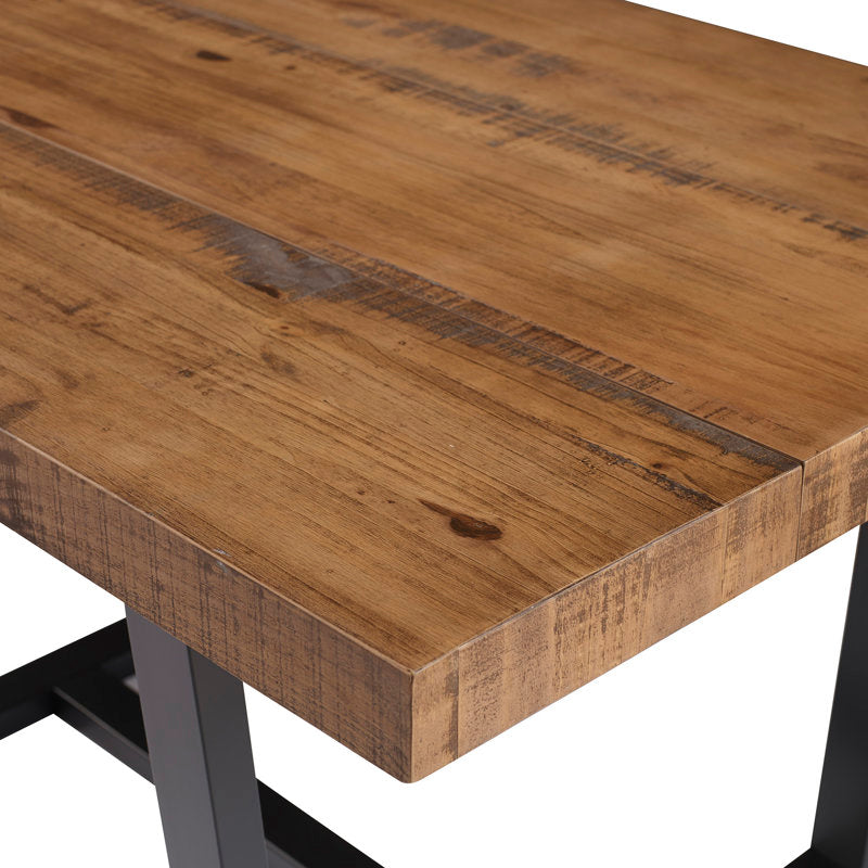 Amarapal Pine Solid Wood Trestle Dining Table
