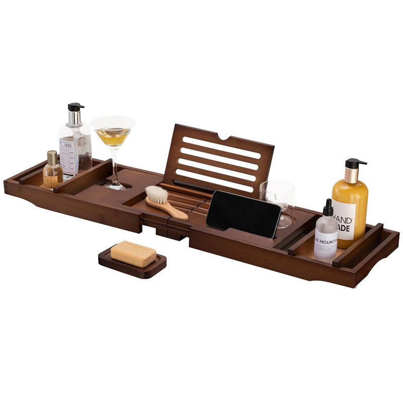 Nazirah Freestanding Bamboo Bath Caddy