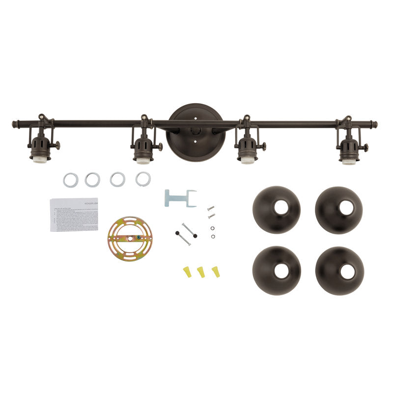 Kit de rail fixe Roupen 4 feux bronze