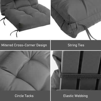 2 PCS Outdoor Adirondack Chair Seat and Back Cushion