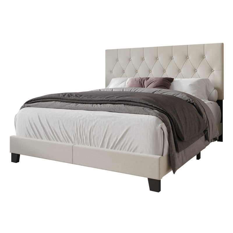 Ambrey Upholstered Bed warm Grey Queen
