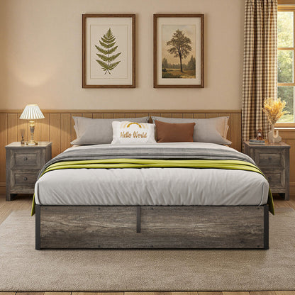 Shila Lift Up Storage Bed King Grey