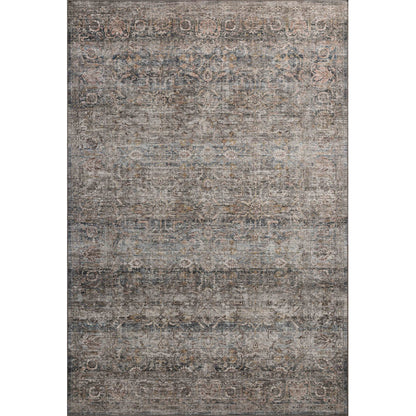 Dove / gold Amber Lewis x Loloi machine washable rug 3 ft 6 in x 5 ft 6 in