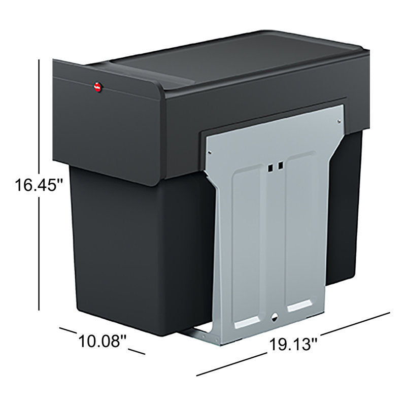 7.4 Gallon Multi-Compartments Trash and Recycling Bin Black Color