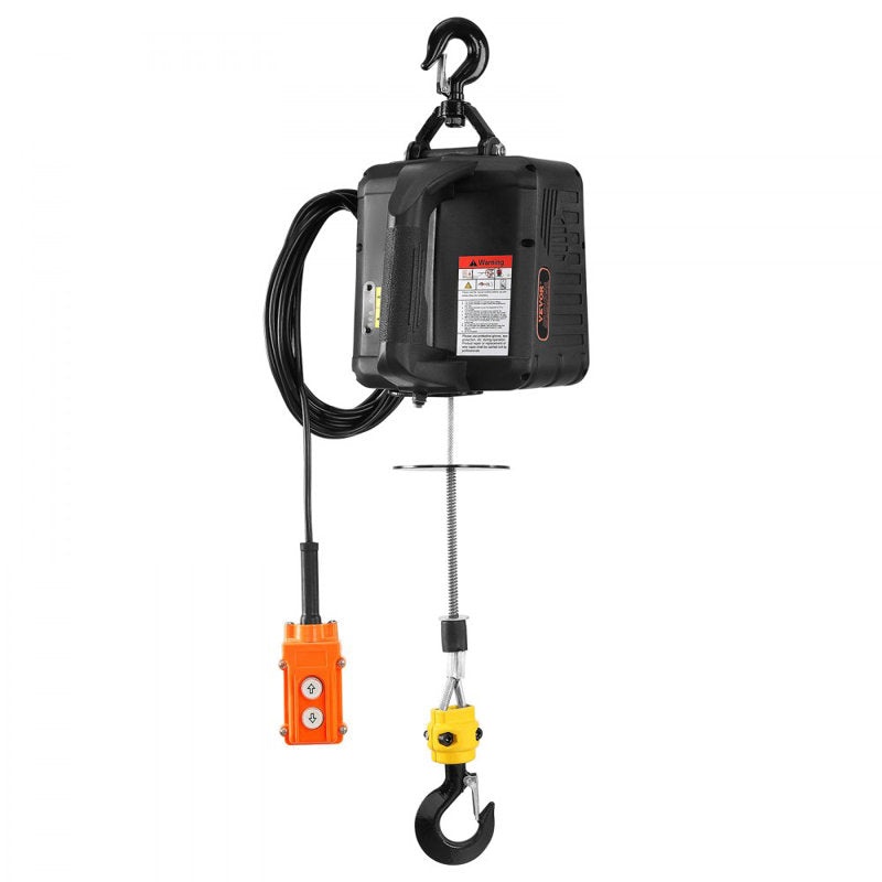 3-in-1 Electric Hoist Winch, 1100lbs 1500W Portable Power Winch Crane, 110V/120V 22.9 ft Lifting Height, 13 ft/min with Manual, Wired and Wireless Remote Control, Overload Protection