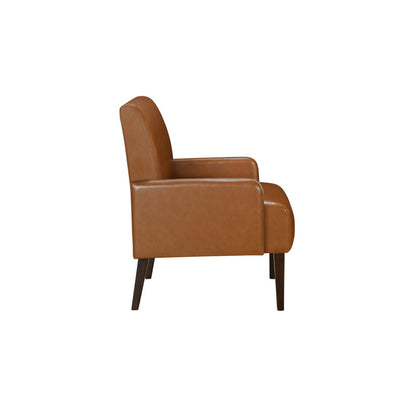 Encian Vegan Leather Armchair BROWN