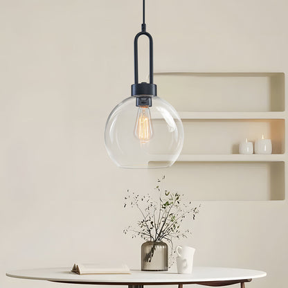 Matte black single pendant