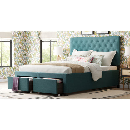 Panel Bed with Storage Box ( Queen Size )