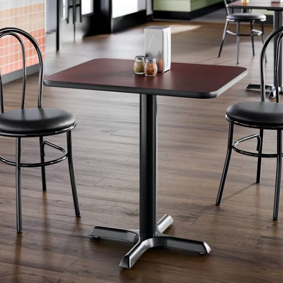 Table Top with Reversible Laminate Top 24x30 Black and Red. Table Base Not Included