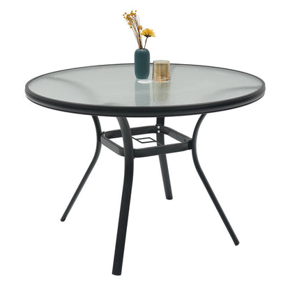 Omraj 40 L x 40 W Black Outdoor Table