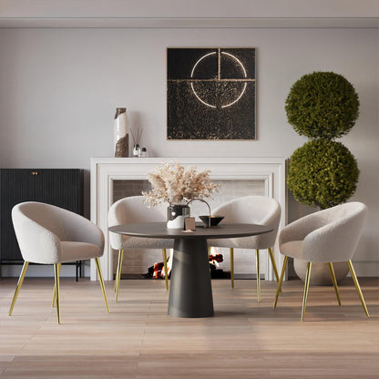 Anatolijus Upholstered Back Armchair Dining Chair ( set of 4 )