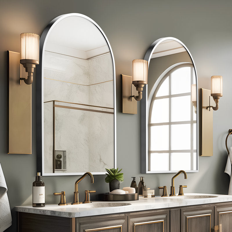 Vercher Metal Arched Bathroom/Vanity Mirror. 1 Mirror