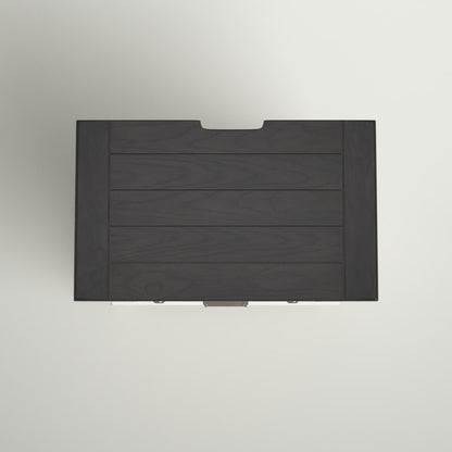 Colburn Nightstand w/ Charging Station dark greish top white base