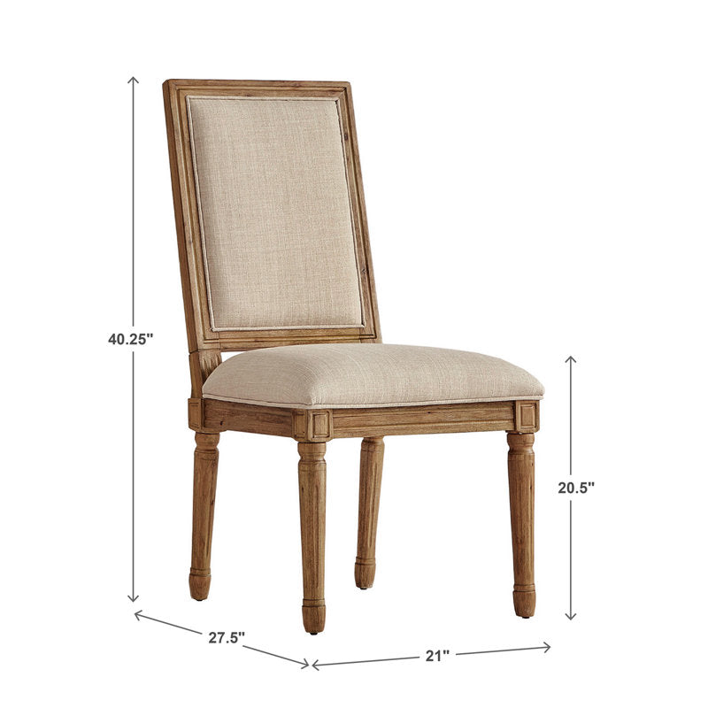 Libretto Linen Solid Wood Side Chair (Set of 2)