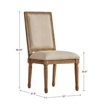 Libretto Linen Solid Wood Side Chair (Set of 2)