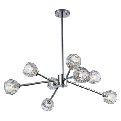 Quaseem 8-light Modern Chandelier Polished Chrome Colour