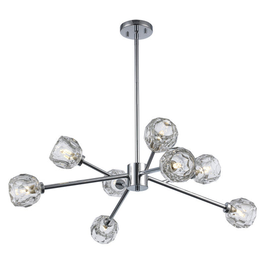 Quaseem 8-light Modern Chandelier Polished Chrome Colour
