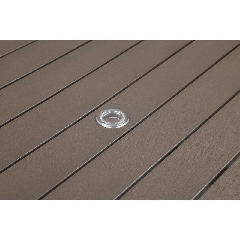 Aynura Plastic 6 - Person Dining Table For Indoor/Outdoor Grey/White