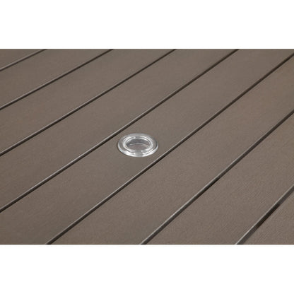 Aynura Plastic 6 - Person Dining Table For Indoor/Outdoor Grey/White