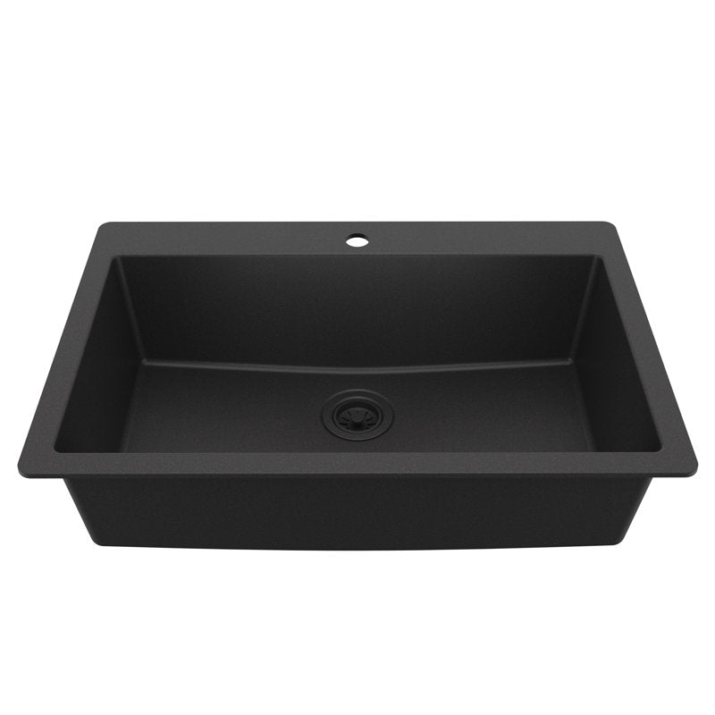 Karran Quartz 33'' X 22'' Large Single Bowl Drop-in Kitchen Sink