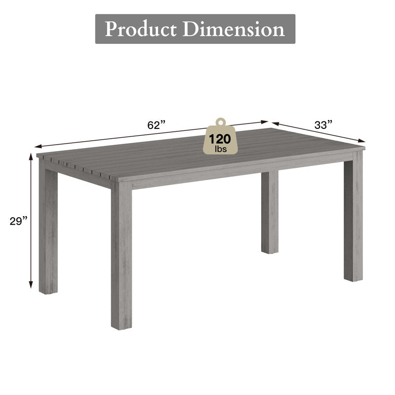 Calliana Aluminum Outdoor Dining Tables ( Grey )