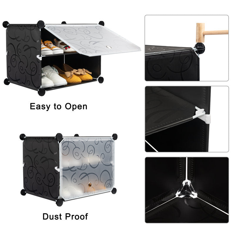 72 Pair Stackable Shoe Storage Cabinet