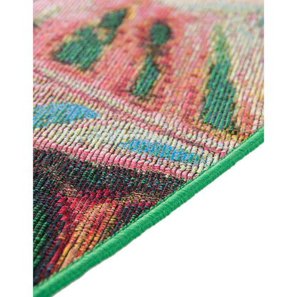 Firman Washable Floral Indoor / Outdoor Rug 10' Round