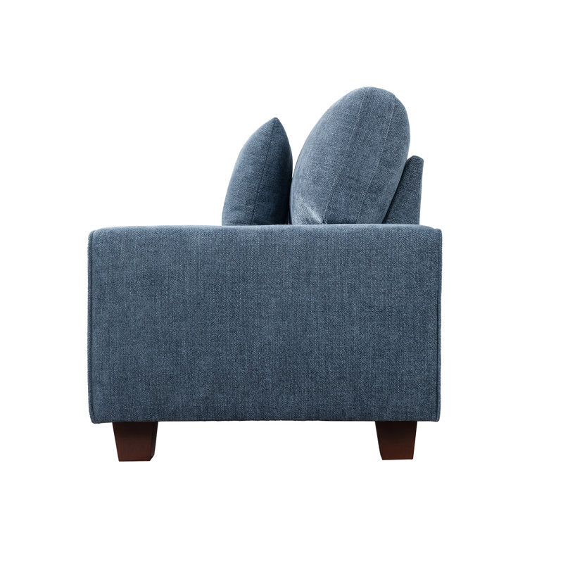 Karlita 71.5"" Chenille Sofa Square Arms Sofa Modern Style Loveseat With 2 Toss Pillows