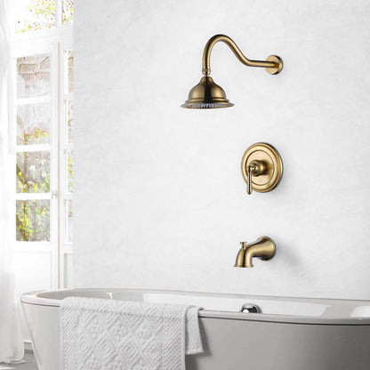 Système de douche à pression équilibrée 1,8 GPM avec robinet de douche, bec de baignoire et vanne d'encastrement en laiton TS09E61G