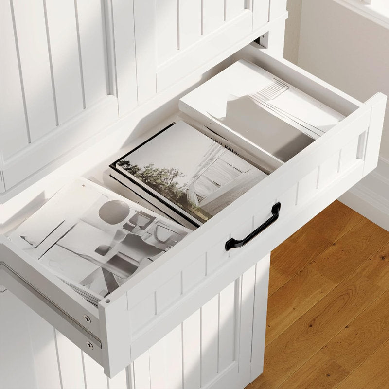 Garde-manger de cuisine moderne Orys 70,8 po, couleur blanche