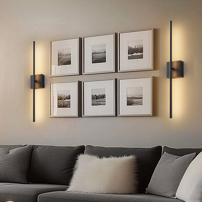 Battery Operated Wall Sconces with Remote Control, Dimmable Wall Sconces Set of Two, 360Rotate,Matte black