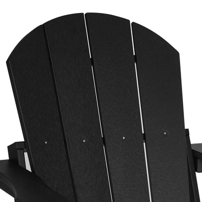 Shawnna Weather-Resistant Foldable Outdoor Adirondack Chair black