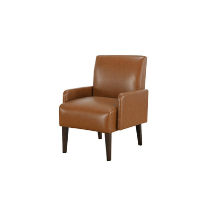 Encian Vegan Leather Armchair BROWN