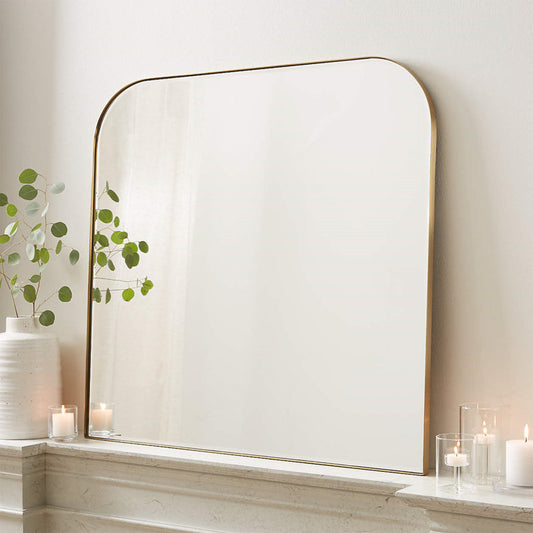 Bhargava Large  Mirror Arched Rounded Corner Wall Mirror