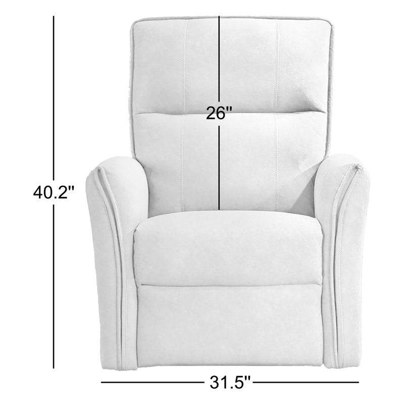 Andee Microsuede Grey Fabric Electric Power Recliner Chair (Assembled)