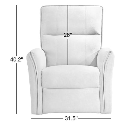 Andee Microsuede Grey Fabric Electric Power Recliner Chair (Assembled)