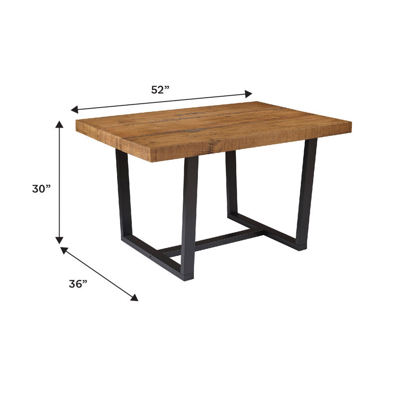 Amarapal Pine Solid Wood Trestle Dining Table