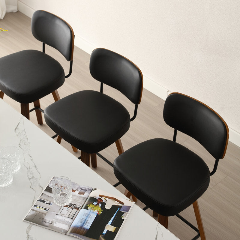 Logreira Swivel Upholstered Counter & Bar Height Stool SET Of 2