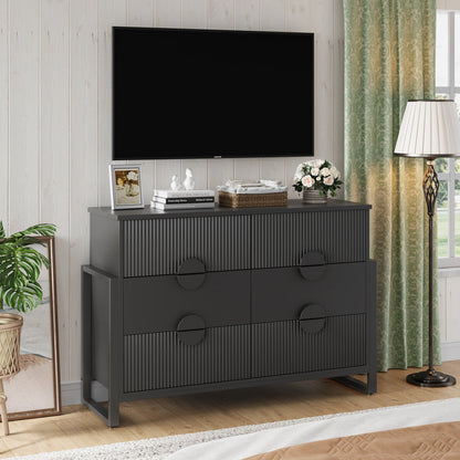 Modern Blackish 6 Drawer Dresser