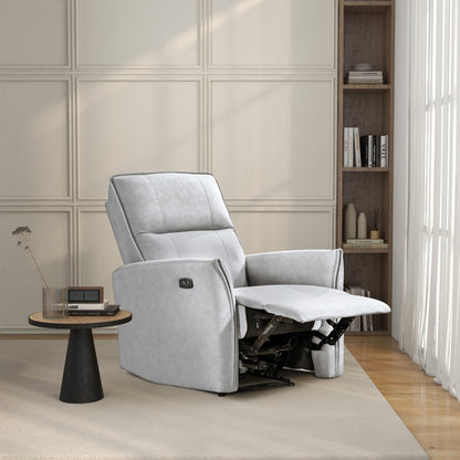 Andee Microsuede Grey Fabric Electric Power Recliner Chair (Assembled)