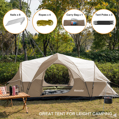 6 Person Brown Tent wayfair box 10th floor (Open Box Used Like New)