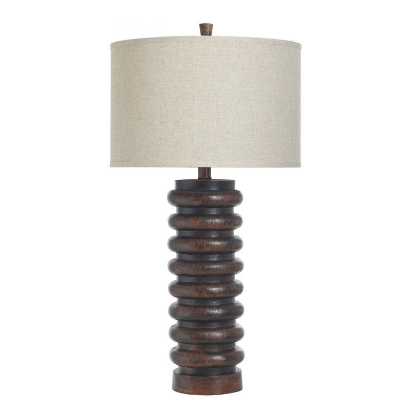 Rachel 35" Dark Teak Table Lamp