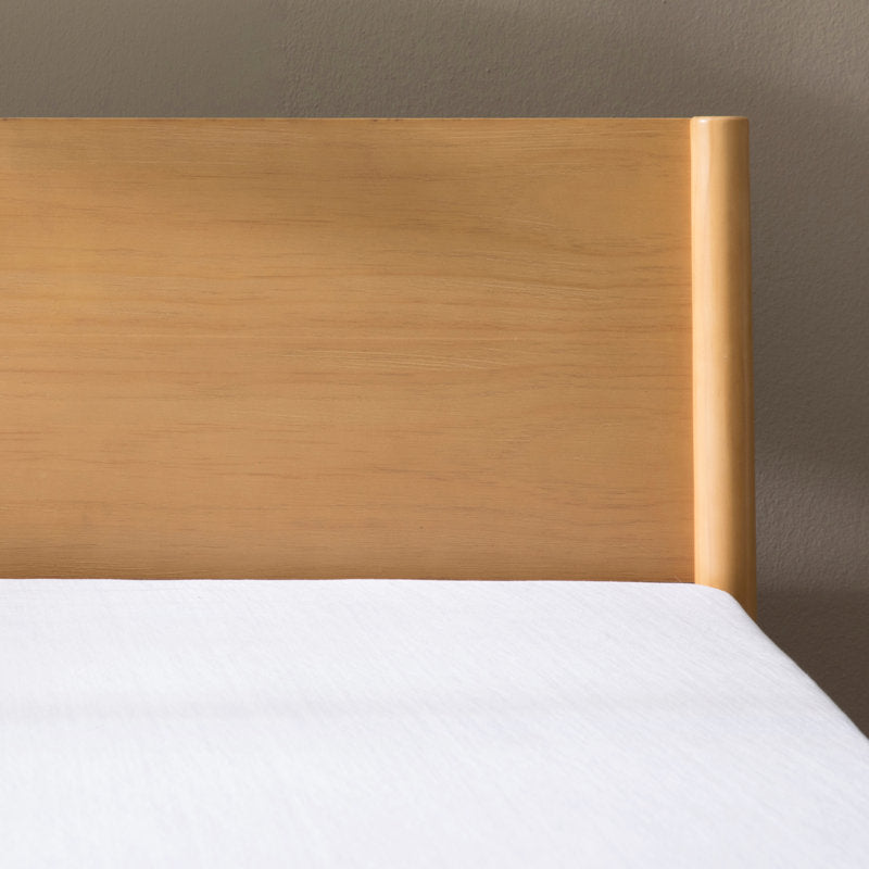 Whitman Low Profile Mid-Century Modern Wooden Brown Color Platform Bed Full Size